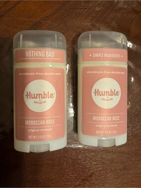 Humble (2) Moroccan Rose Aluminum-Free Deodorant — Pink